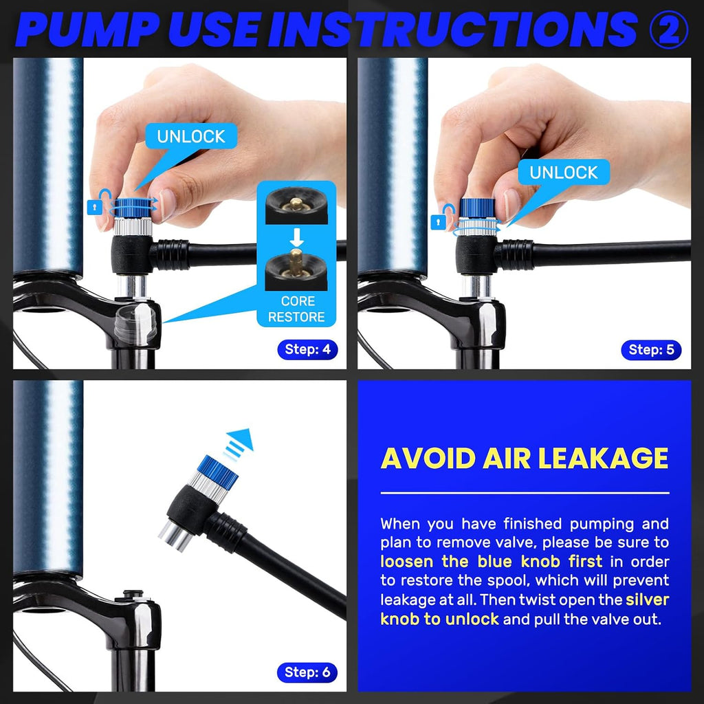High Pressure Shock Pump, Bike Shock Air Pump with Gauge 400 PSI