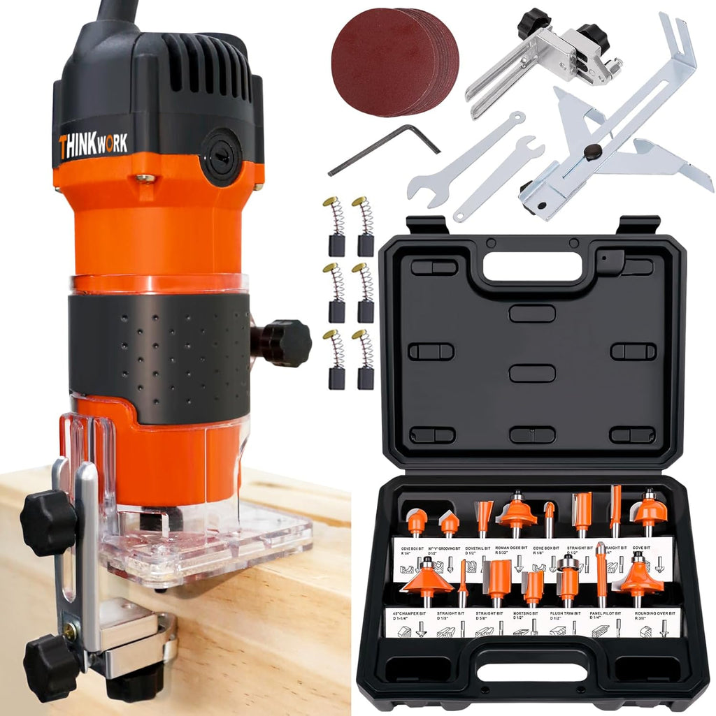 Compact Wood Router Tool for Woodworking, 800W Trim Router