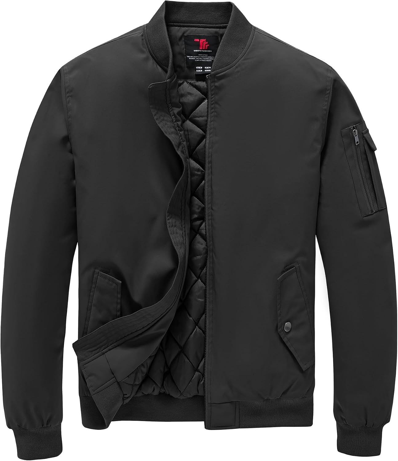 TBMPOY Men's Winter Bomber Jacket Fall Casual Windbreaker Softshell Jackets