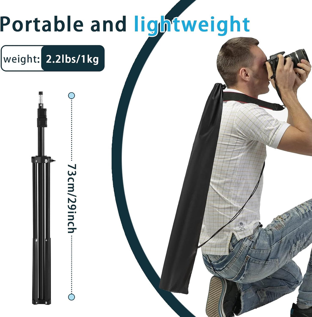 2 Pack Aluminum Light Photography Tripod Stand with Case,Altson 7 Feet Portable Photo Video Tripod Stand for Speedlight, Flash, Softbox, Umbrella, Strobe Light, Camera
