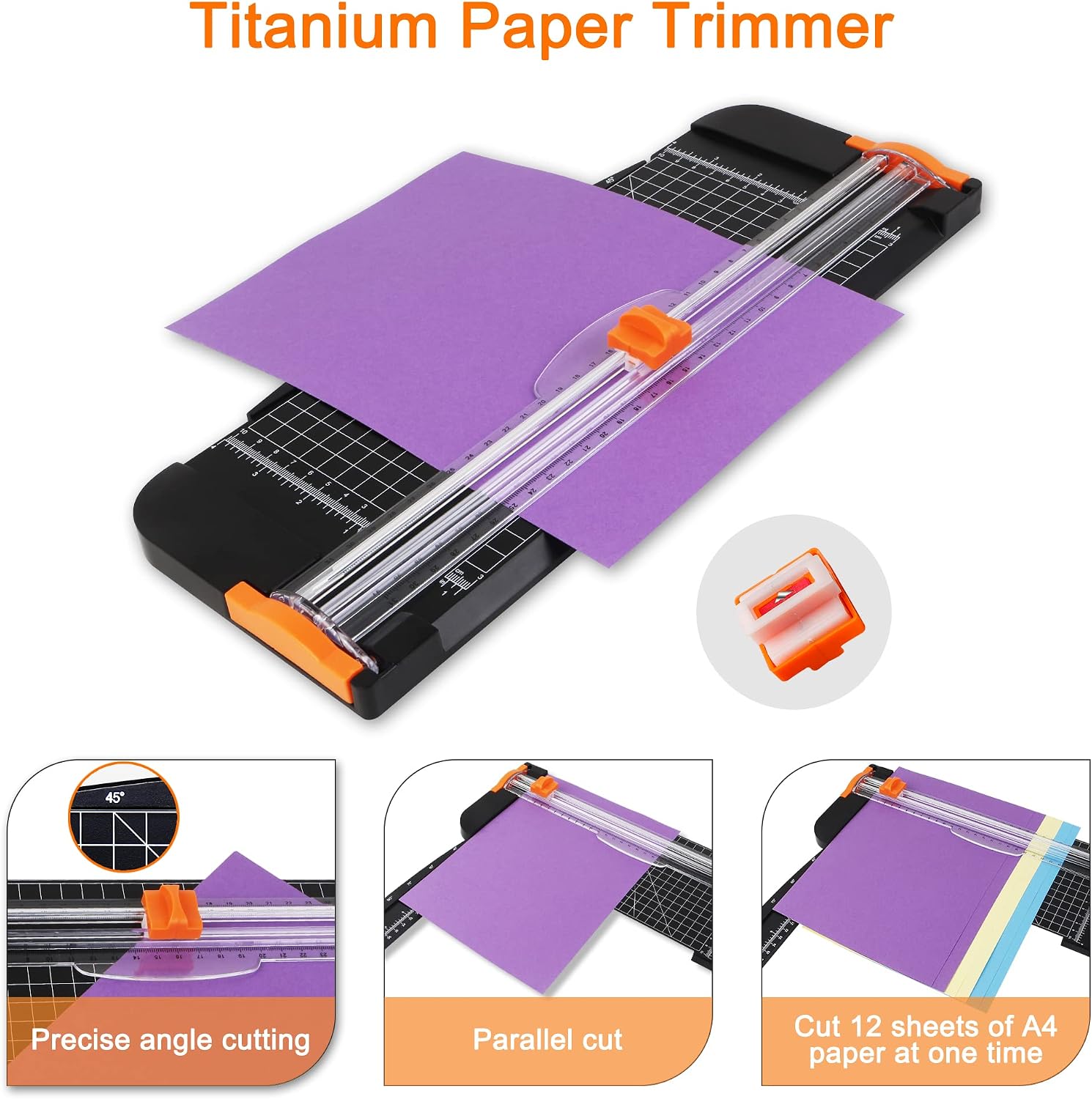 Famomatk 27PCS Craft Weeding Tools for Vinyl Kit,Utility Knife Vinyl Weeding Tool Set with 12Inch Paper Cutter Trimmer for Scrapbooking,Silhouettes,Cameos,DIY Art Crafting,Cutting,Splicing,Cardstock