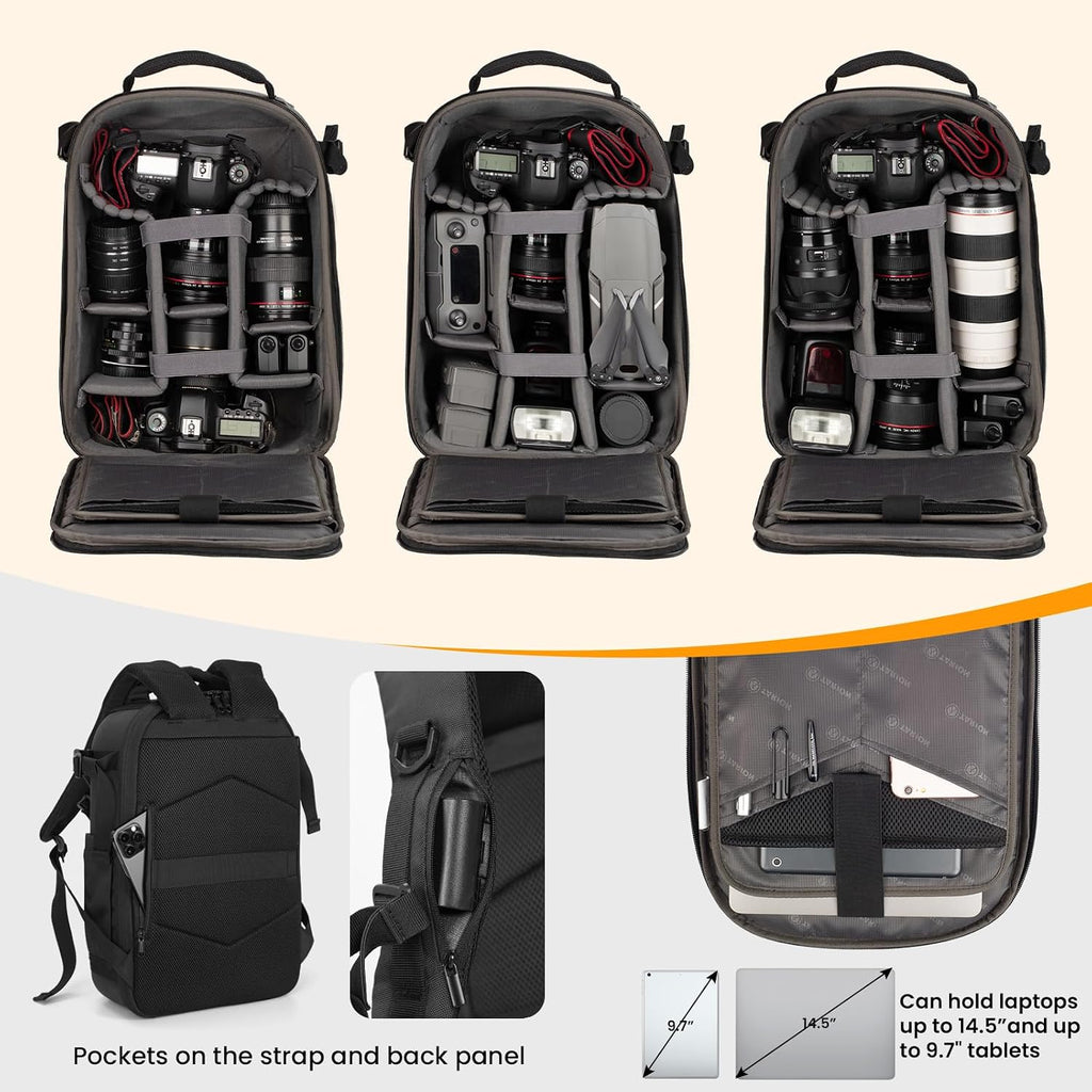 TARION Hard Shell Camera Backpack Bag for Photographers Compact 13L TRH