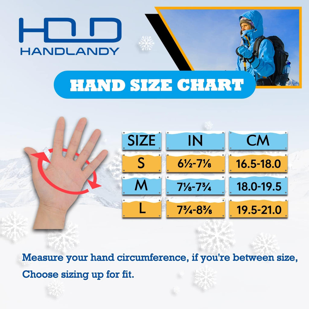 HANDLANDY Winter Work Gloves, 3M Thinsulate Waterproof Insulated Glove for Men Women