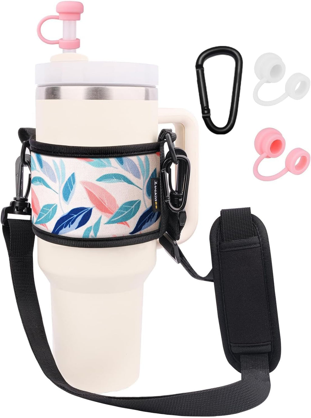 LUCKINEE Tumbler Holder with Strap Stanley Cup Holder Water Bottle Strap