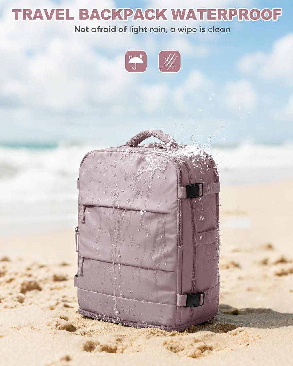 coowoz Travel Backpack Carry On for Women Man Gym Backpacks with Laptop Compartment Mochila de Viaje Teacher Personal Item Backpack Rucksack Airplane Accessories Must Haves Pink Purple Small