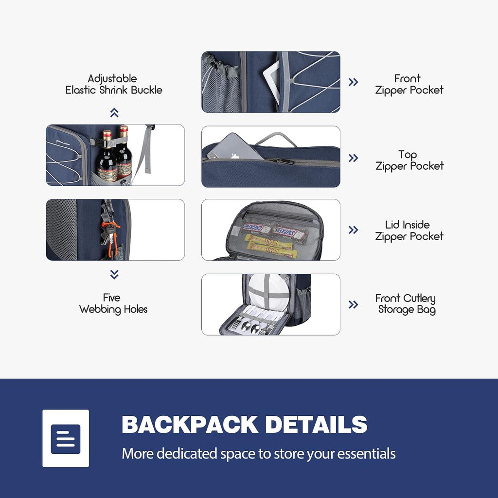 Maelstrom 35/50Can Insulated Cooler Backpack, Leakproof Soft Lunch Ice Bag