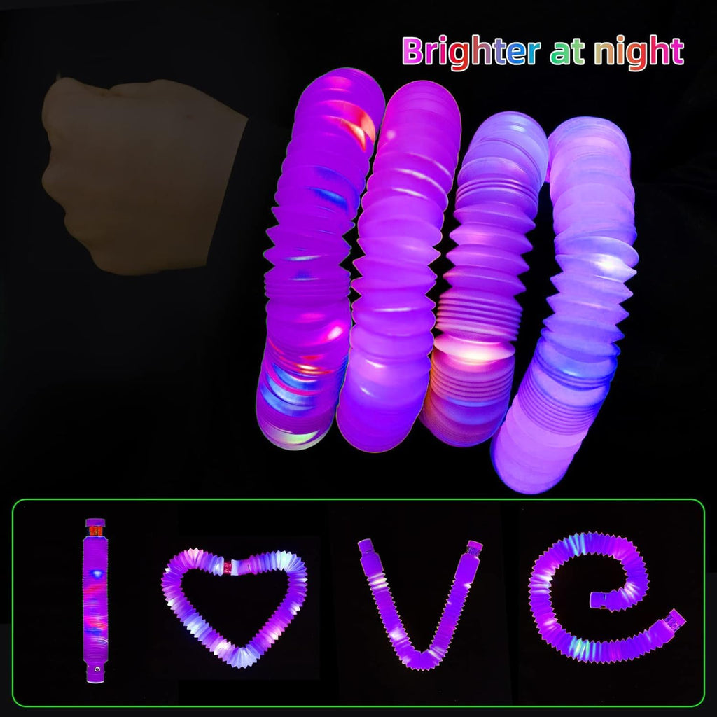 Purple 12 Pack Light Up Party Favors Supplies,Bulk Glow Sticks Bracelet,Necklace Accessories for Kids,Birthday Return Gifts Treats,Easter Basket Goodie Bag Stuffer Fillers for Boys Girls