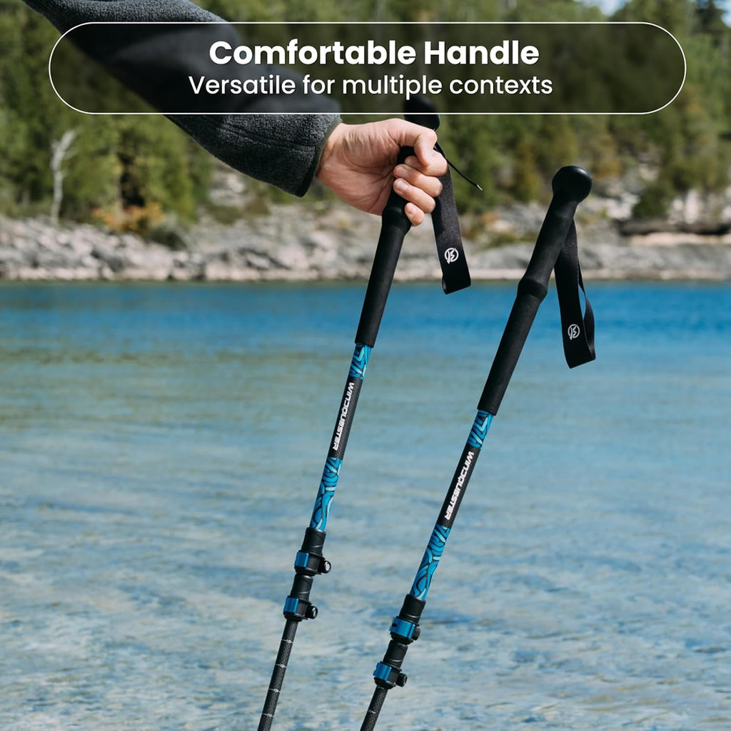 Strider X Carbon Fiber Trekking Poles Adjustable Hiking Poles