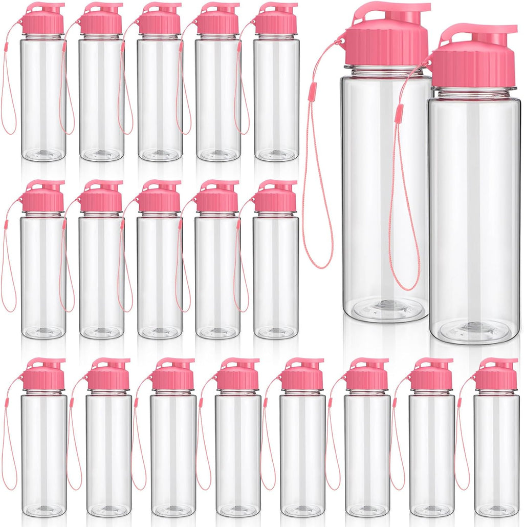Mifoci 20 Pcs Plastic Water Bottles Bulk 17 oz, Sky Blue
