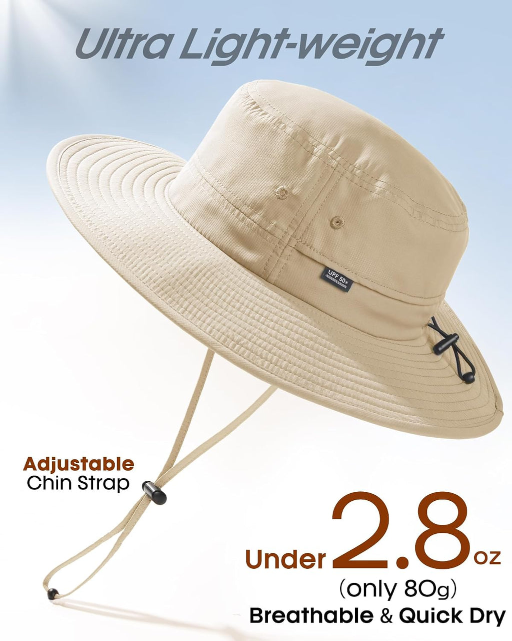 FURTALK Sun Hats for Men Women Packable Wide Brim Summer UV Protective Bucket Hat UPF 50+ Hat for Fishing Hiking