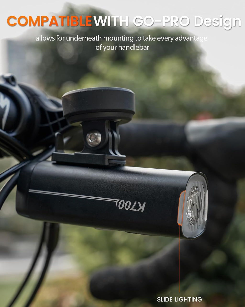 RAVEMEN K700 LED Bike Light Under Mounted Bicycle Light with Auto Off