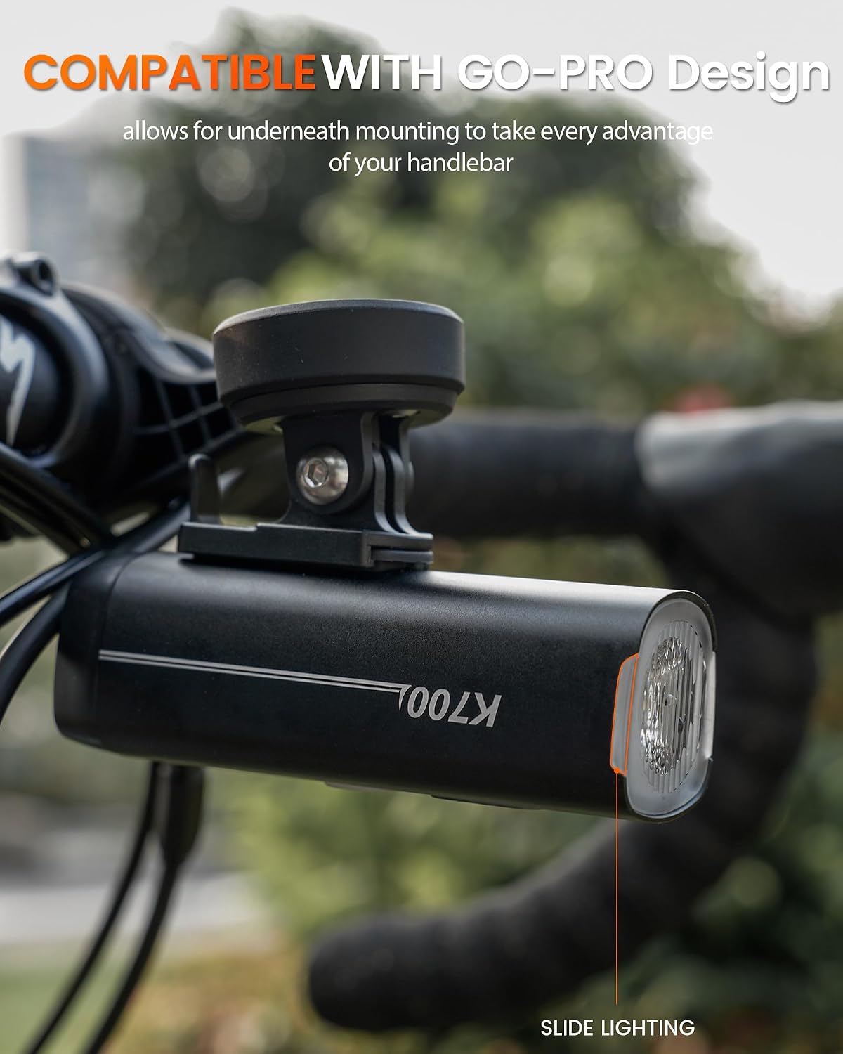 RAVEMEN K700 LED Bike Light Under Mounted Bicycle Light with Auto Off