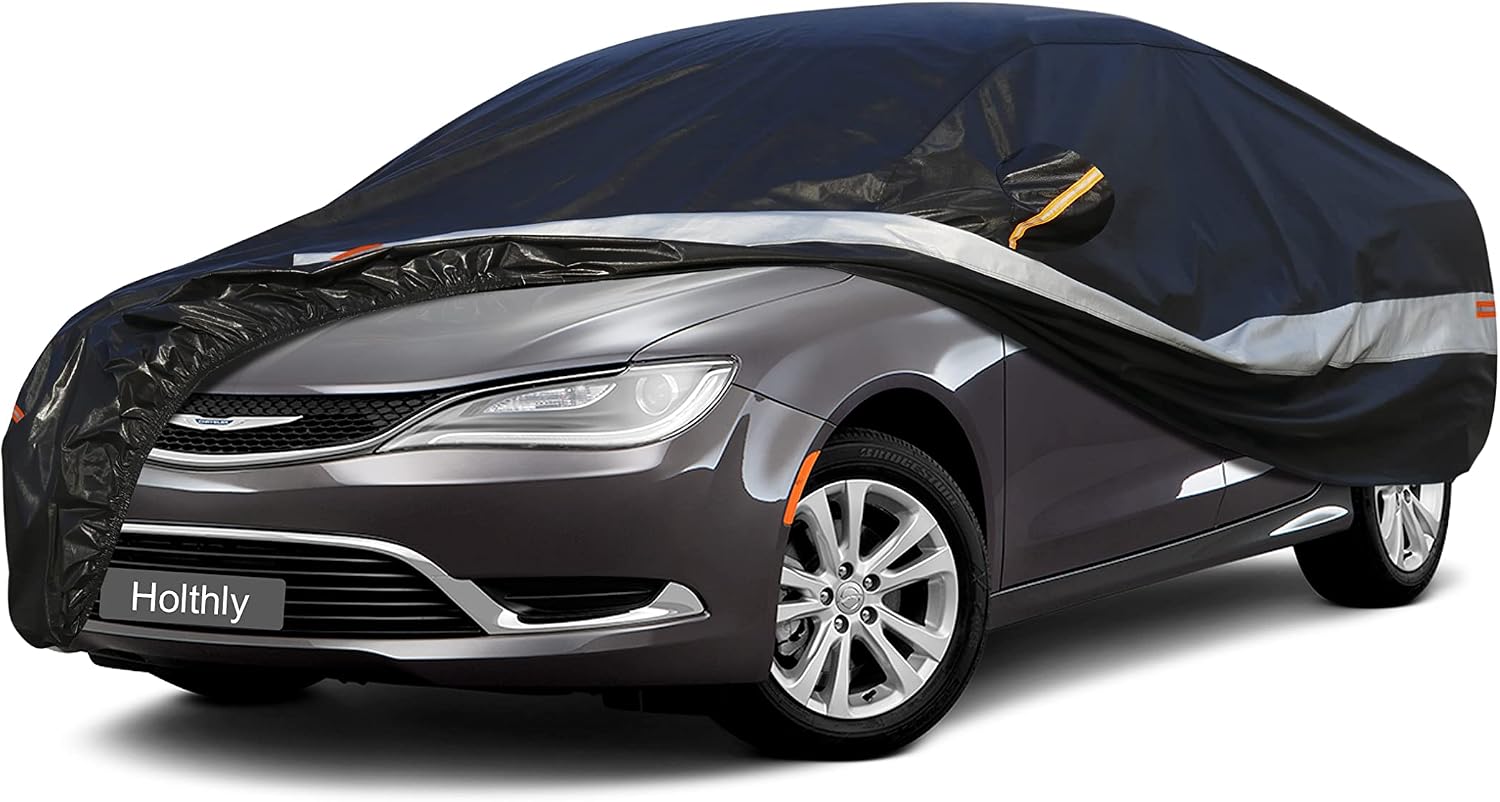 Sedan Car Cover Custom Fit Chrysler 200 2010-2018, 100% Waterproof Breathable Outdoor Car Covers, Sun Rain Dust Snow Protection. (Ships from US Warehouse)