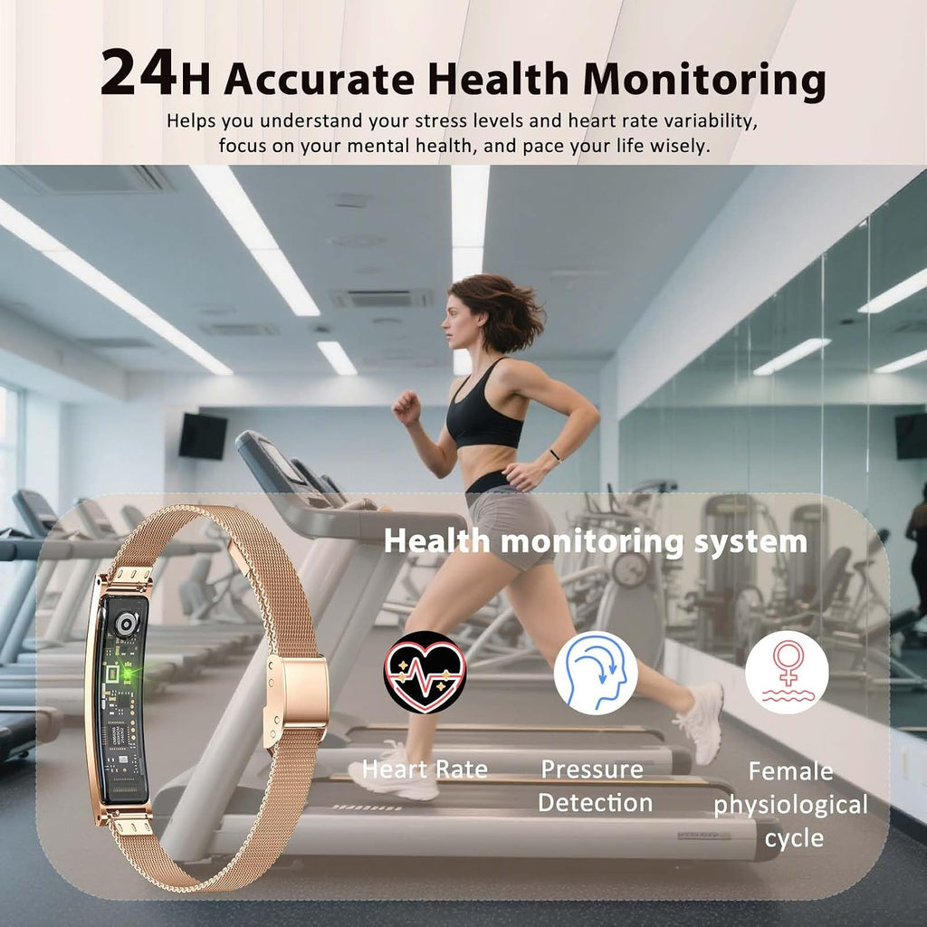 Smart Bracelet for Men Women with 2 Bands 24/7 Fitness Health Tracker