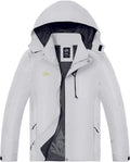 TEZO Mens Rain Jacket Waterproof with Hooded Hiking Coat Lightweight Windbreaker
