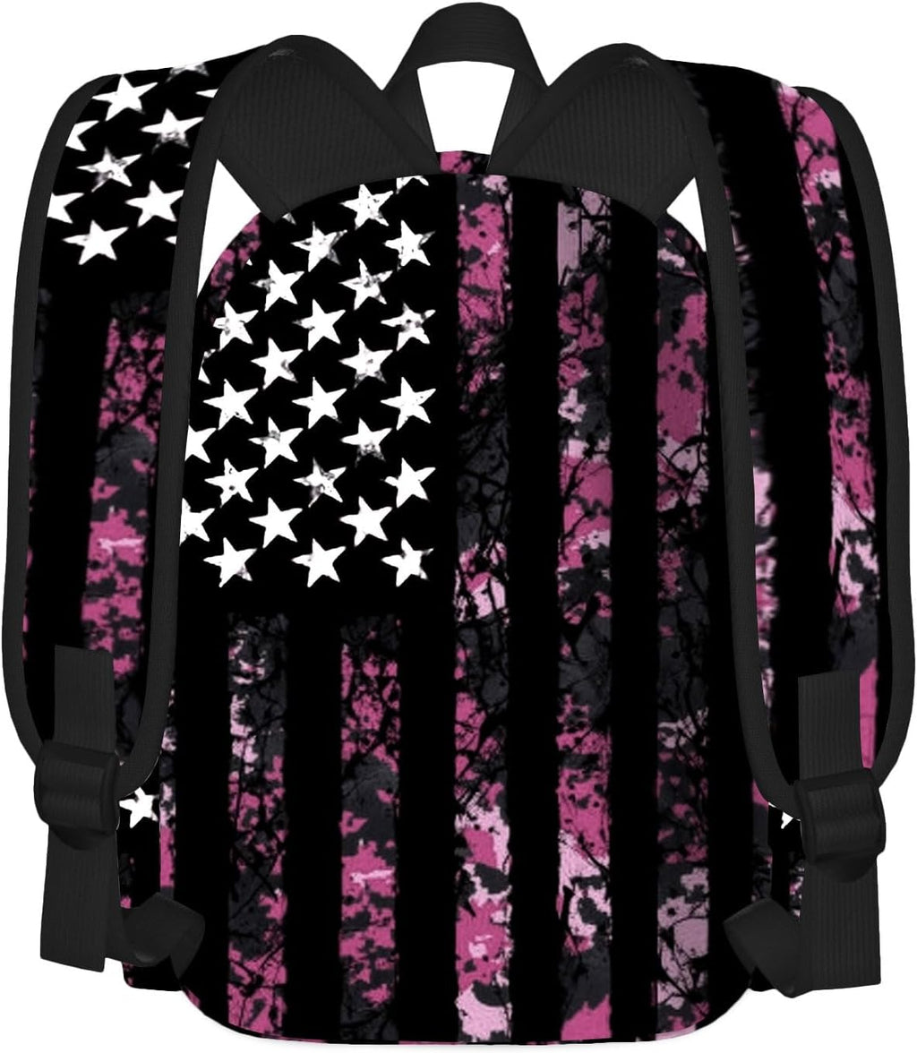 Camo Deer School Backpack for Girls Boys Teens Bookbag 17 Inch Laptop Backpack for Sports Travel Camping