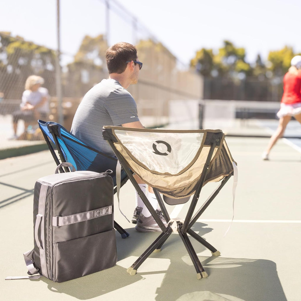 CLIQ ClassiQ 2-Pack Low-Back Camping Chairs with Free Carry Bag, Black