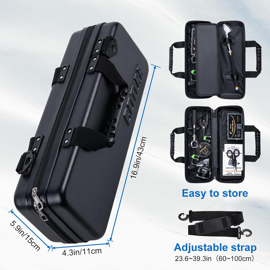 Goture Telescopic Fishing Rod and Reel Combo with PC Hard Shell Case