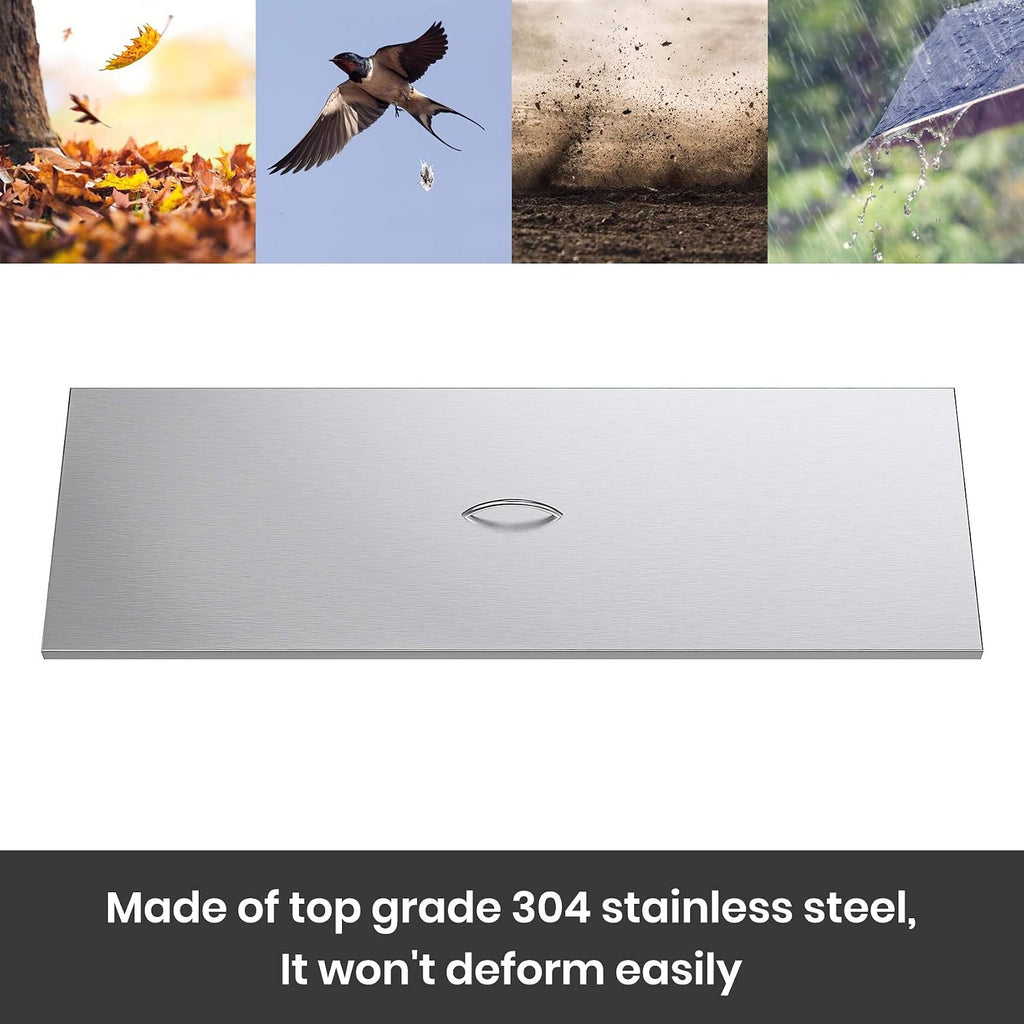 Stanbroil 51" x 17" Stainless Steel Fire Pit Cover
