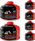 KOMAN Isobutane Fuel Canister 230 Gram Camping Stove Fuel Butane Propane Blend Camping Fuel Gas Canister Butane Backpacking Stove Fuel (Pack of 6)