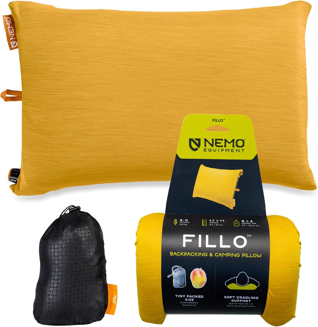NEMO Equipment Fillo Camping Pillow - Mango/Golden Oak