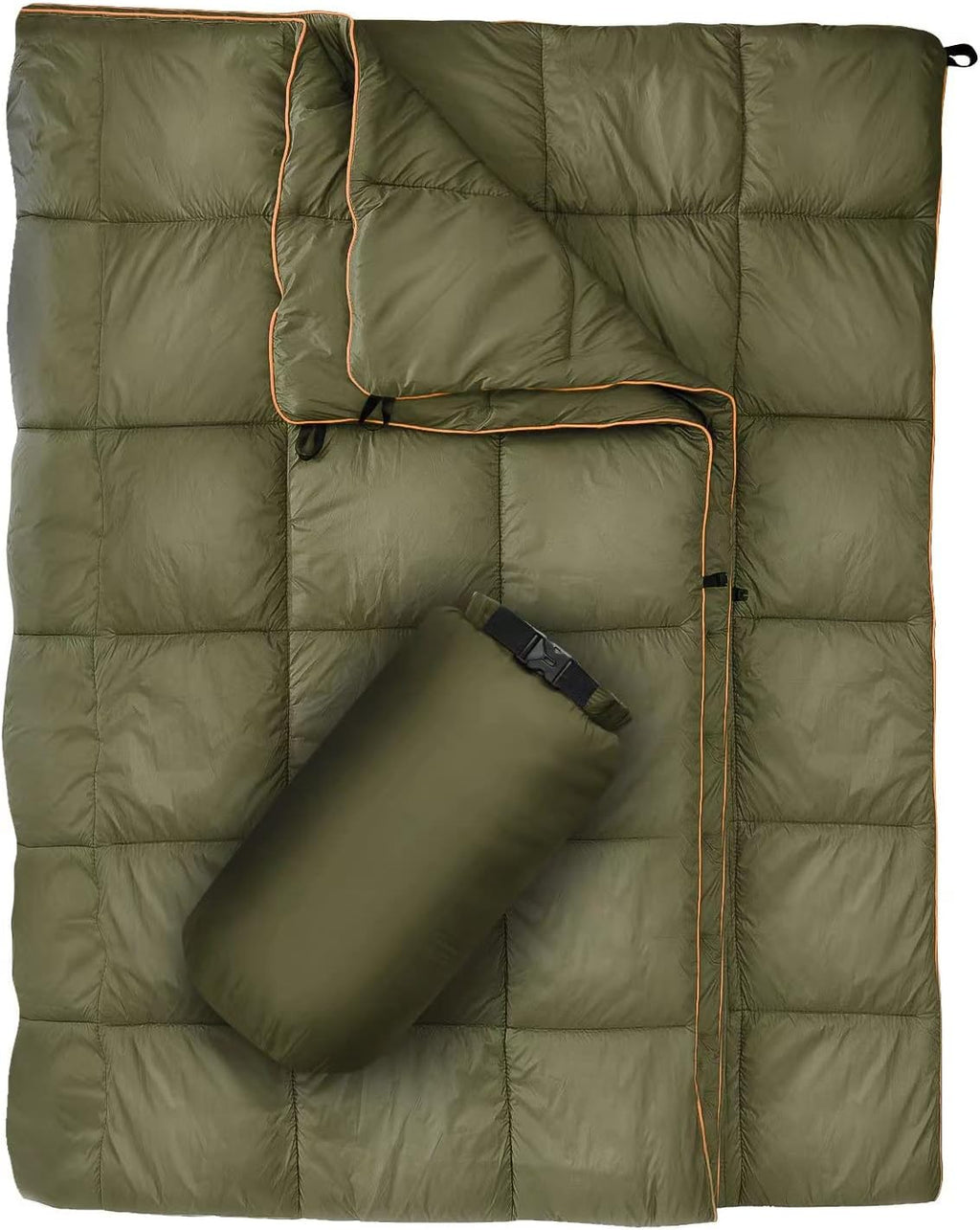 Outdoor Puffy Camping Blanket, Large Outdoor Blanket Waterproof, 55*79''
