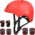 XJD Kids Bike Helmet Set for 3-5-8-14 Years, Knee Elbow Pads Wrist Guards