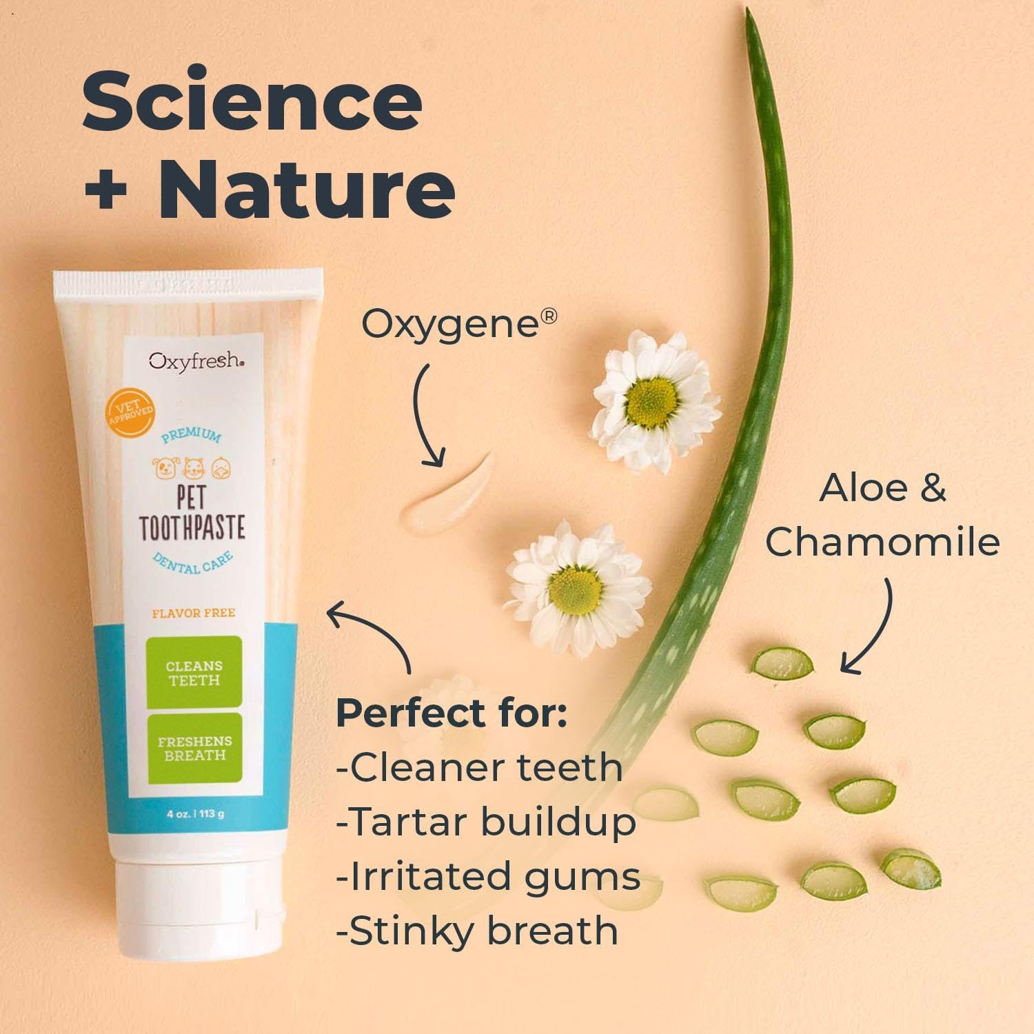Oxyfresh Vets Professional Dog & Cat Dental Toothpaste Gel – Cleaner Teeth