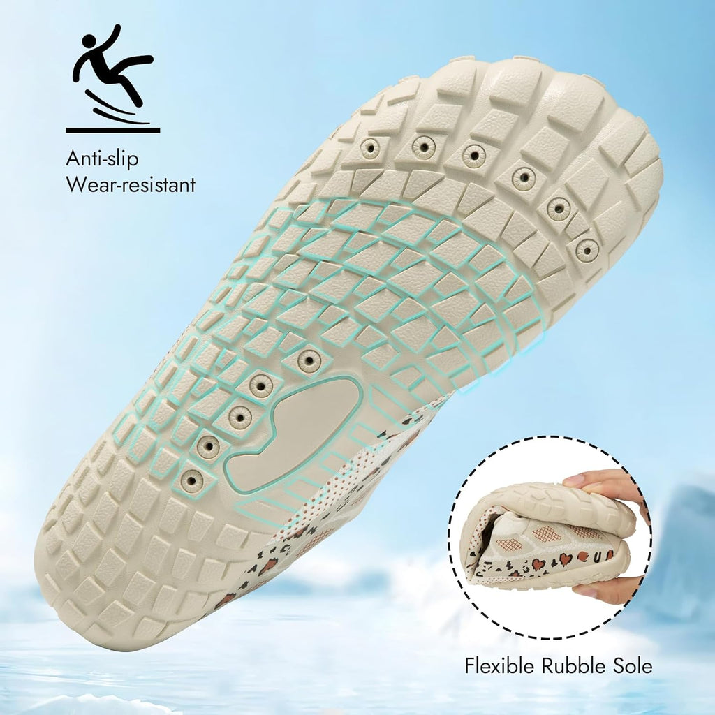 ATHMILE Barefoot Water Shoes Women Men Wide Non Slip Aqua Beach River Pool