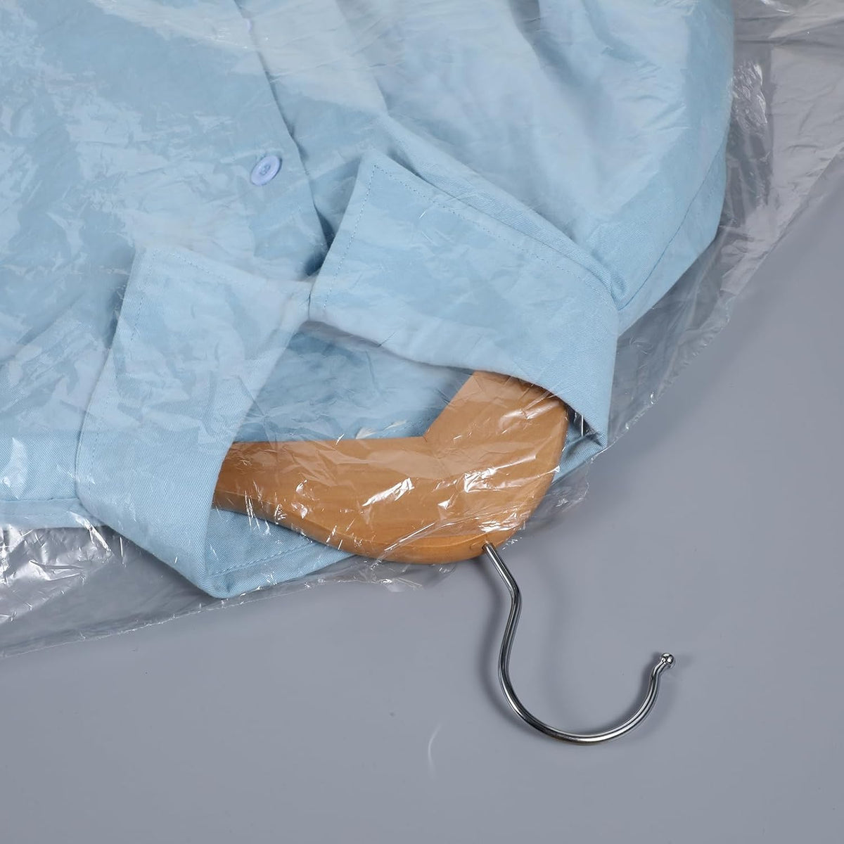 120 Pack Dry Cleaning Bag 60x90cm Plastic Clear Garment Bags for Hanging Clothes, Dry Cleaner Bags Clothing Covers Dust-Proof Clothing Protector Covers for Suits Coats Clothes Hanging and Storage