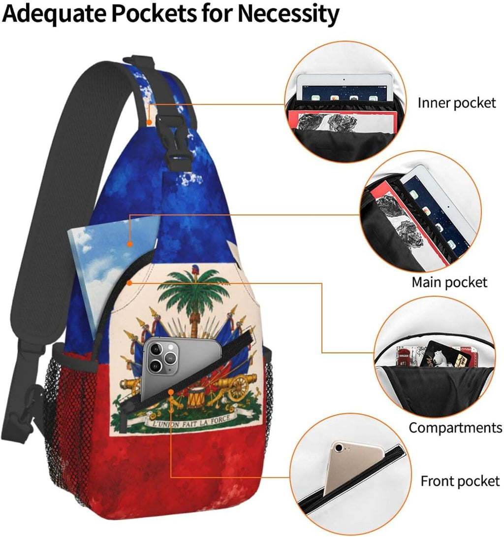 Sling Backpack Unisex Crossbody Chest Bag Shoulder Chest Bag For Women Men Hiking Travel