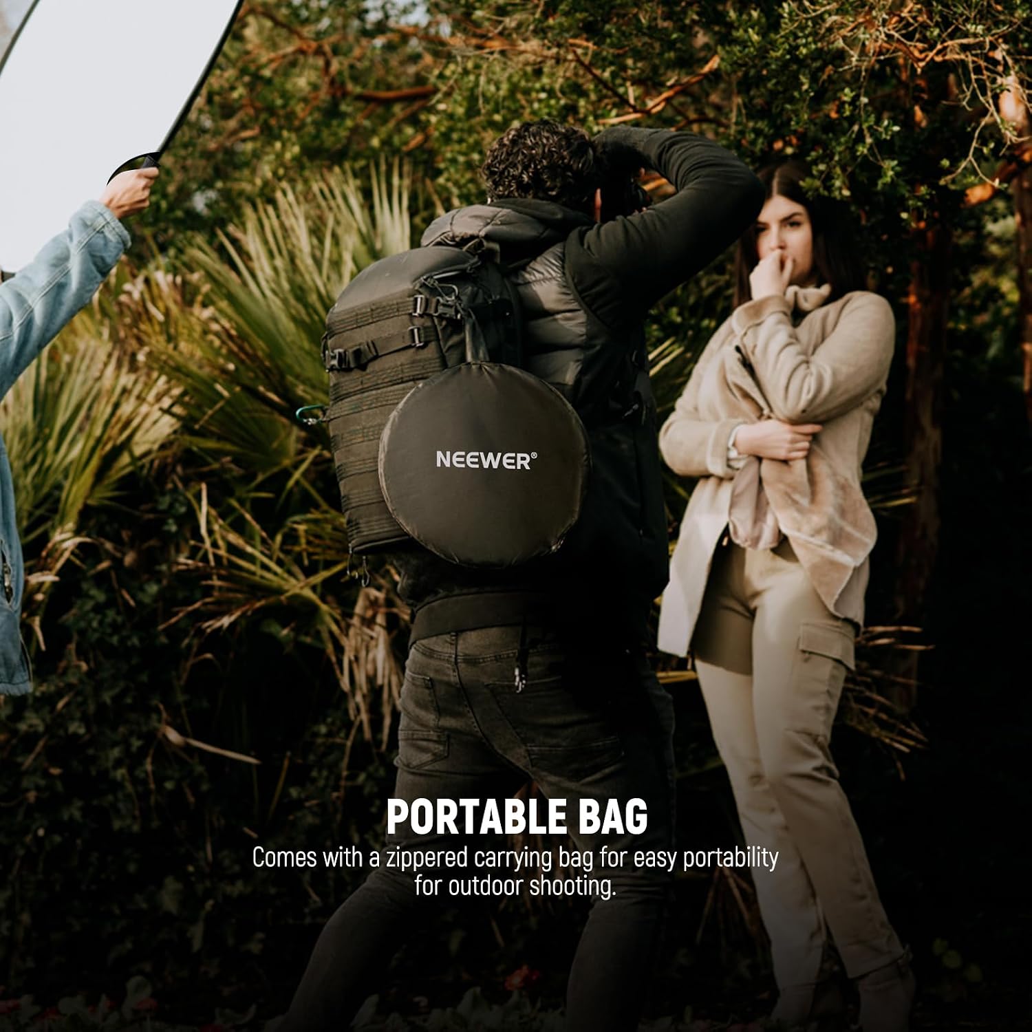 NEEWER 32"/80cm 5 in 1 Light Reflector with Clamp & Hand Grips, RF-80II