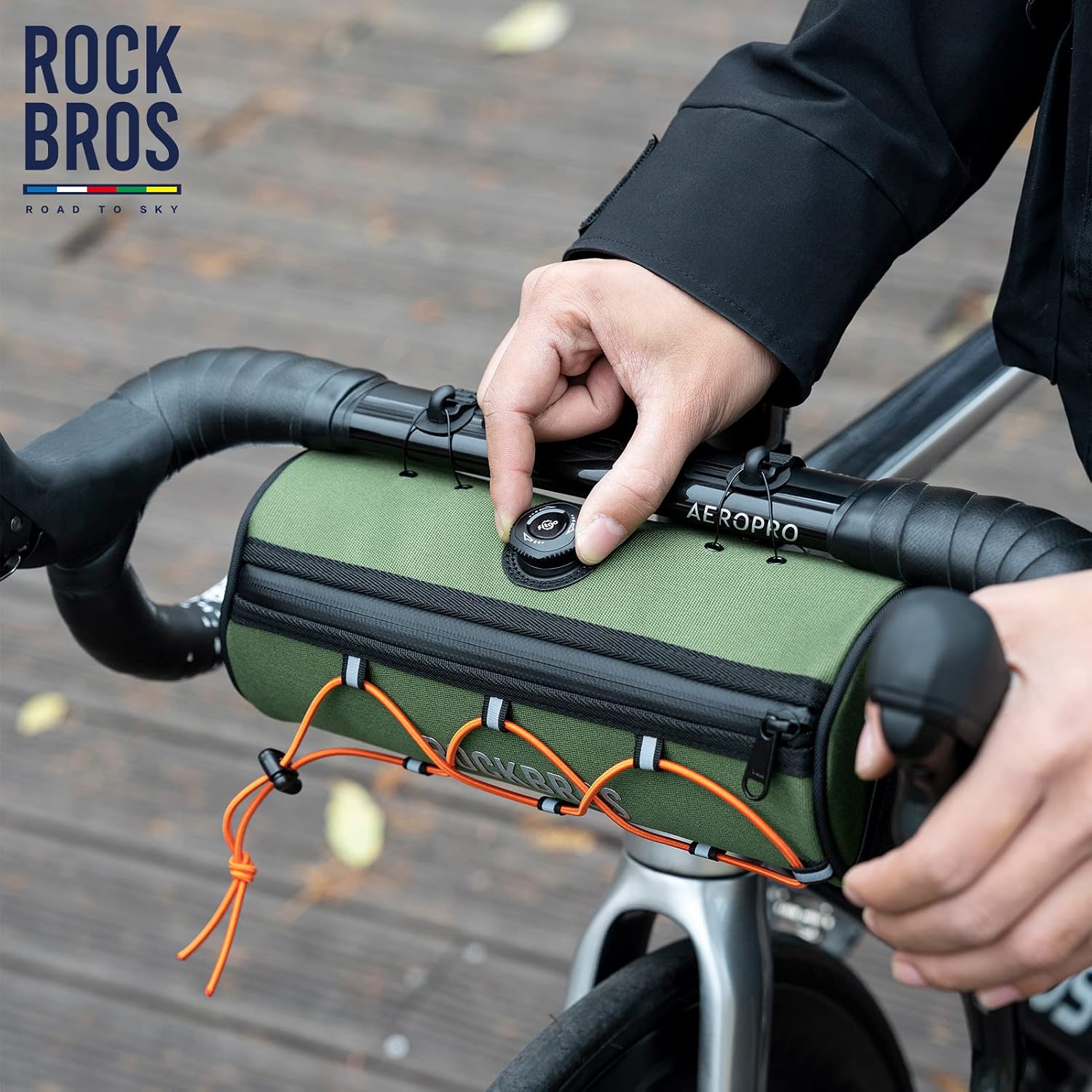 ROCKBROS ROAD TO SKY Bike Handlebar Bag 2L Knob Mount Lightweight