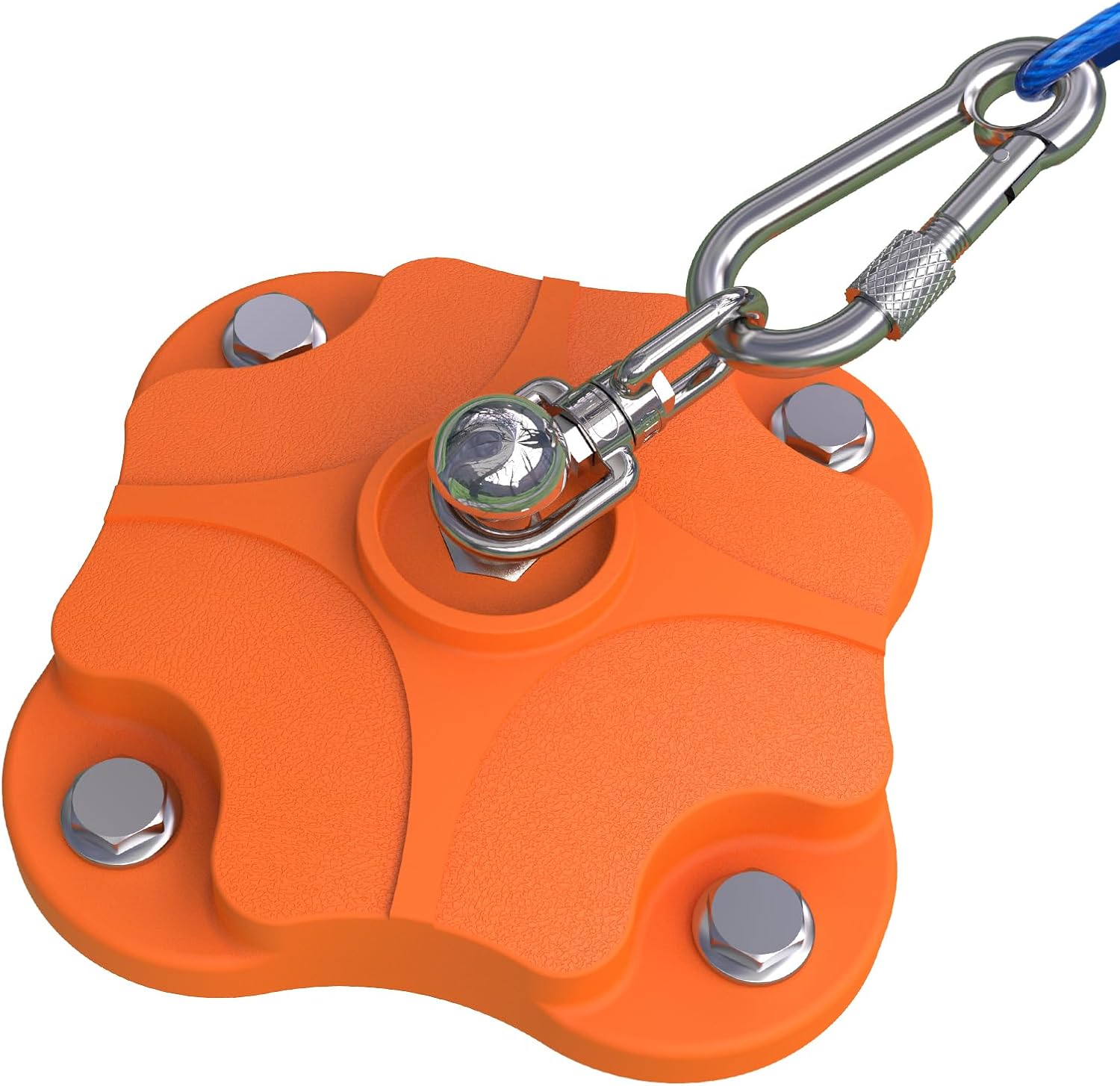 Heavy Duty Dog Tie Out Stake Ground Anchor with Dual 360° Anti-Tangle Swivel - Dog Runner Stake for Large Dogs Outside Yard & Camping (One Dog Stake/200lbs/No Cable)