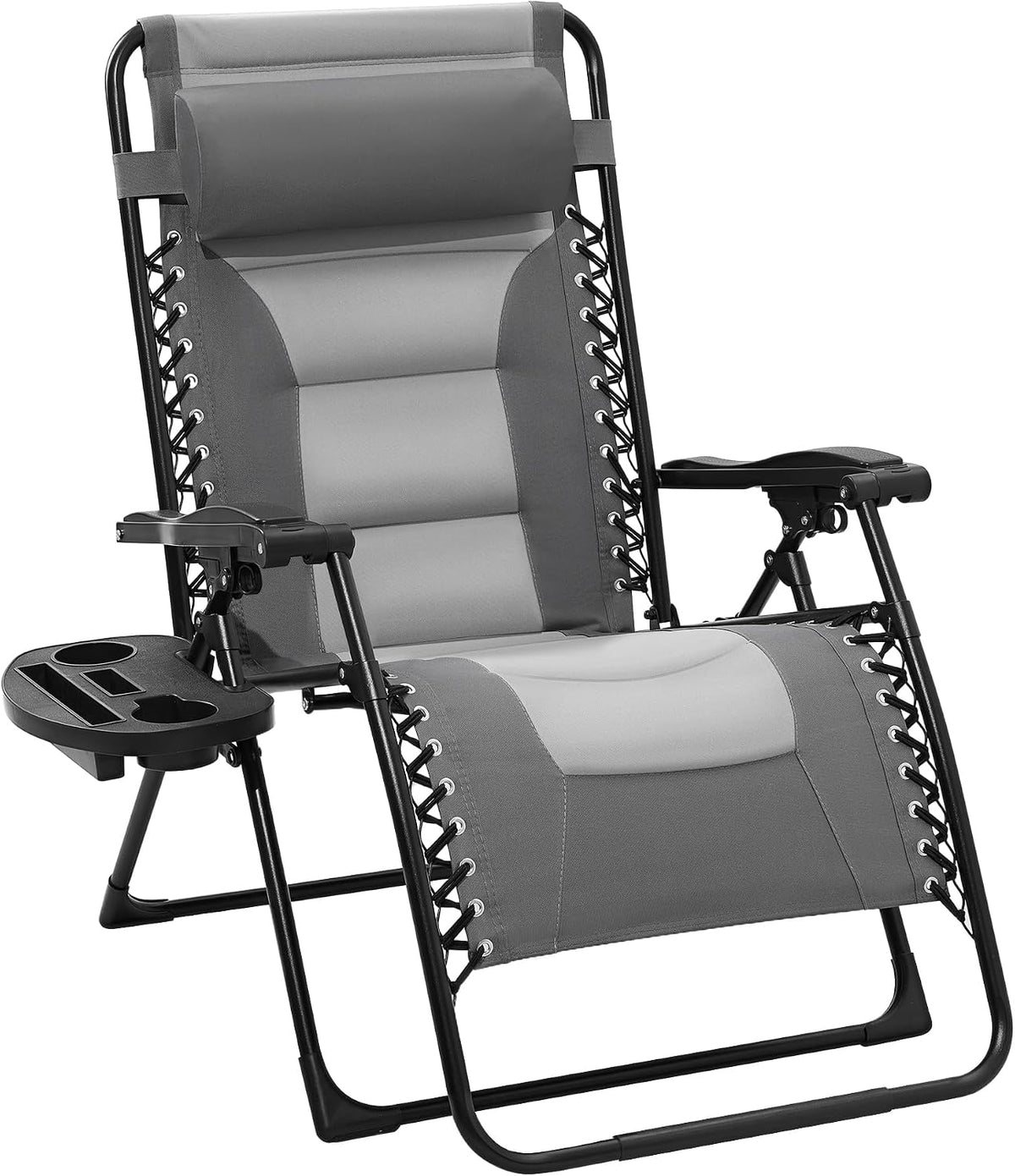 JEAREY Zero Gravity Chair, Oversized Padded Recliner - Gray/Light Gray