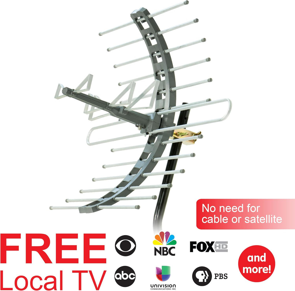 GE Outdoor HD Digital TV Antenna, Long Range Smart TV Antenna