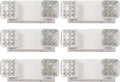 TANLUX LED Emergency Lights with Battery Backup, Two Head Adjustable Commercial Emergency Lights, UL Listed, AC 120/277V, Hardwired Emergency Exit Light Fixtures for Business - 6 Pack(White)