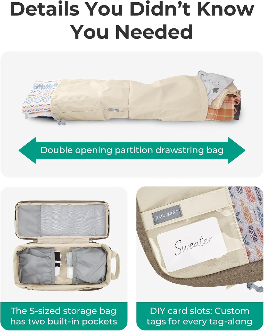 BAGSMART Compression Packing Cubes for Travel Essentials