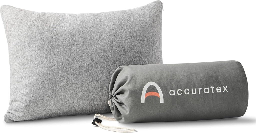 ACCURATEX Camping Pillow, Shredded Memory Foam Compressible Travel Pillow