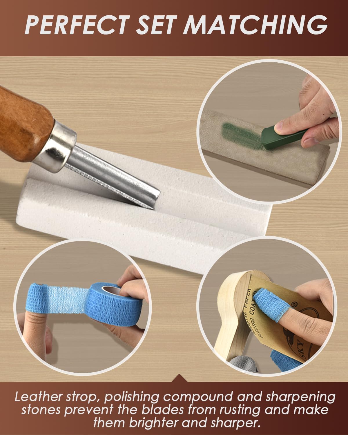 Wood Carving Kit Whittling Kit: Wood Carving Knife Tools with Leather Case