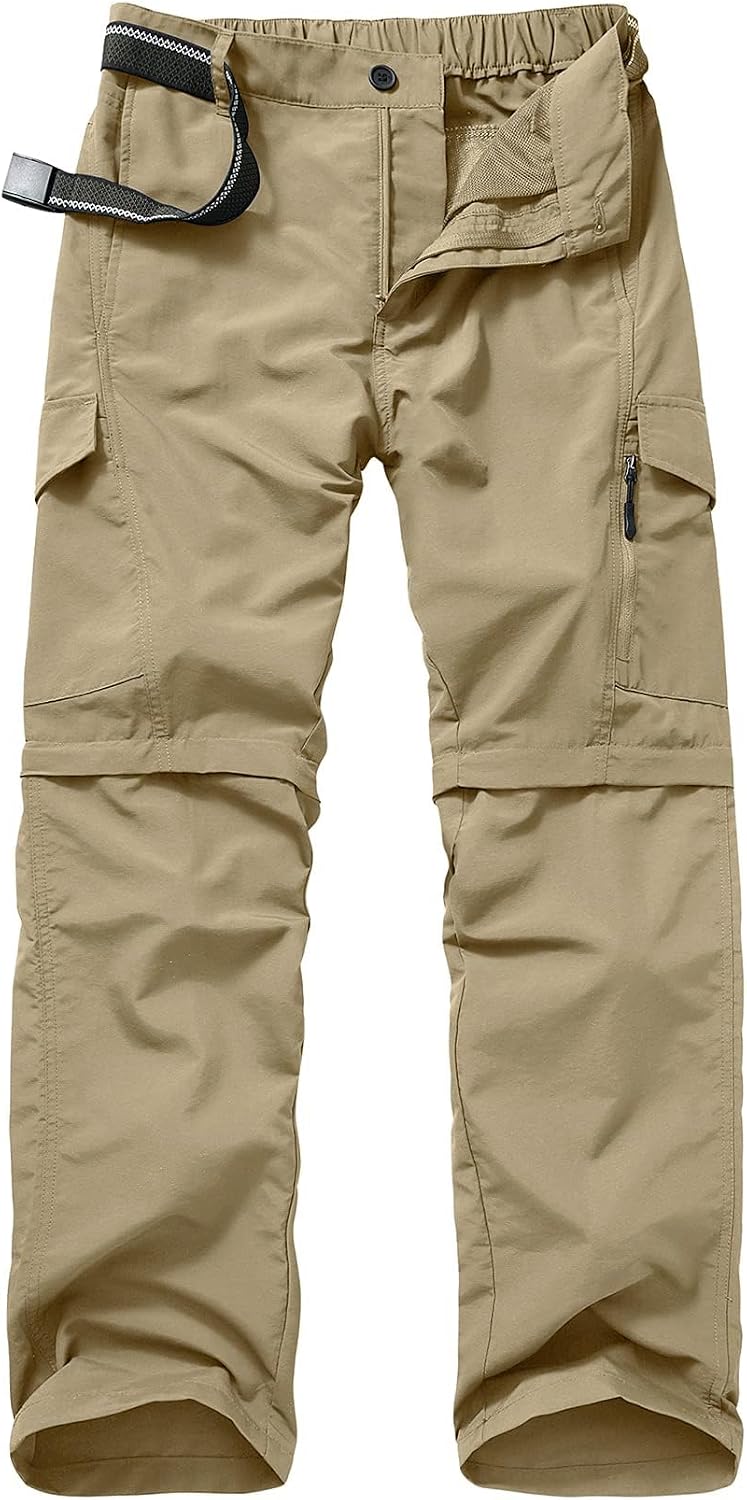 linlon Boy Scout Pants Hiking Mens Convertible Zip Off Safari Fishing
