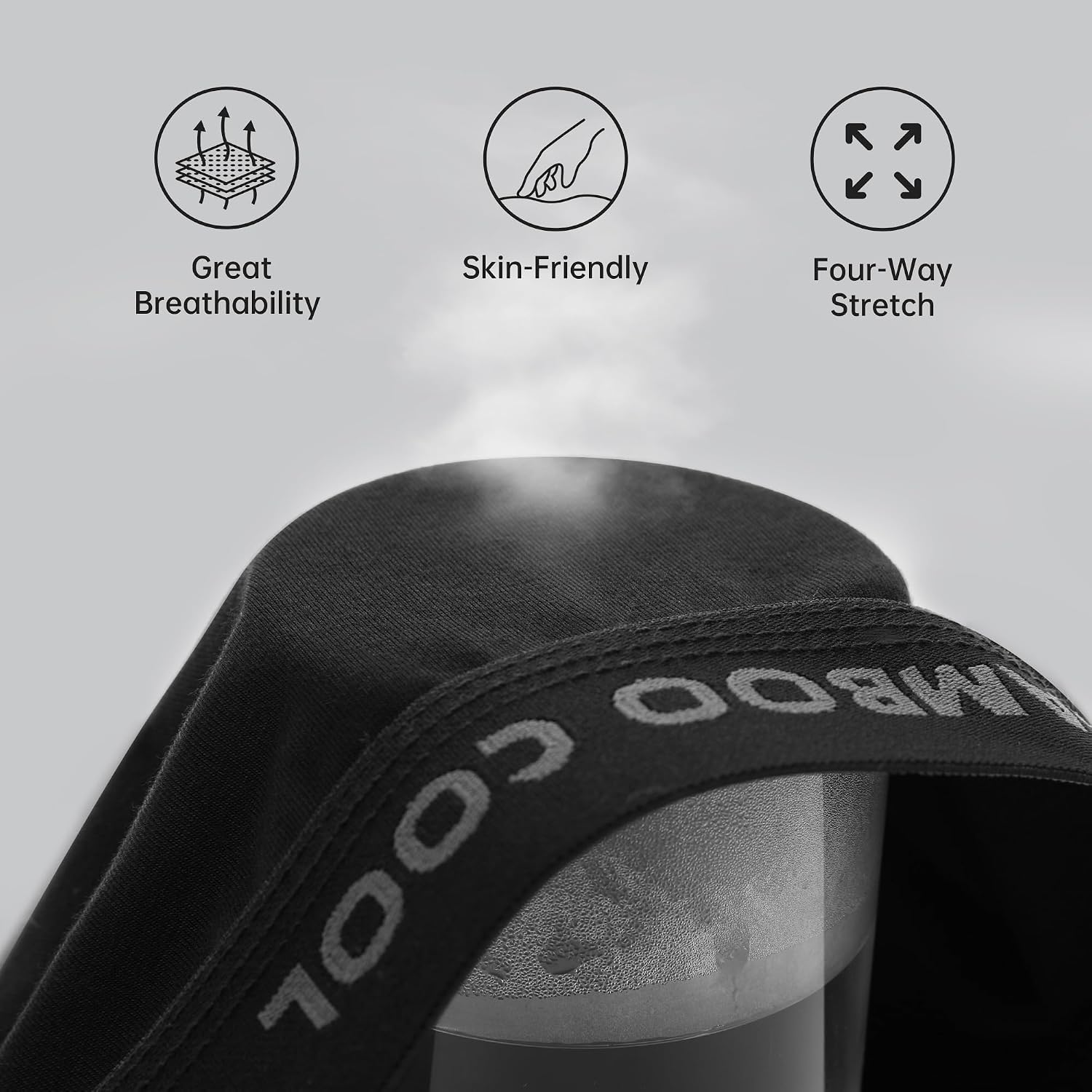 BAMBOO COOL Men's Boxer Briefs Ultra Breathable Underwear Multipack