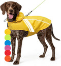 VIVAGLORY Dog Raincoat Wetoff Dog Rain Coat, XL, Yellow