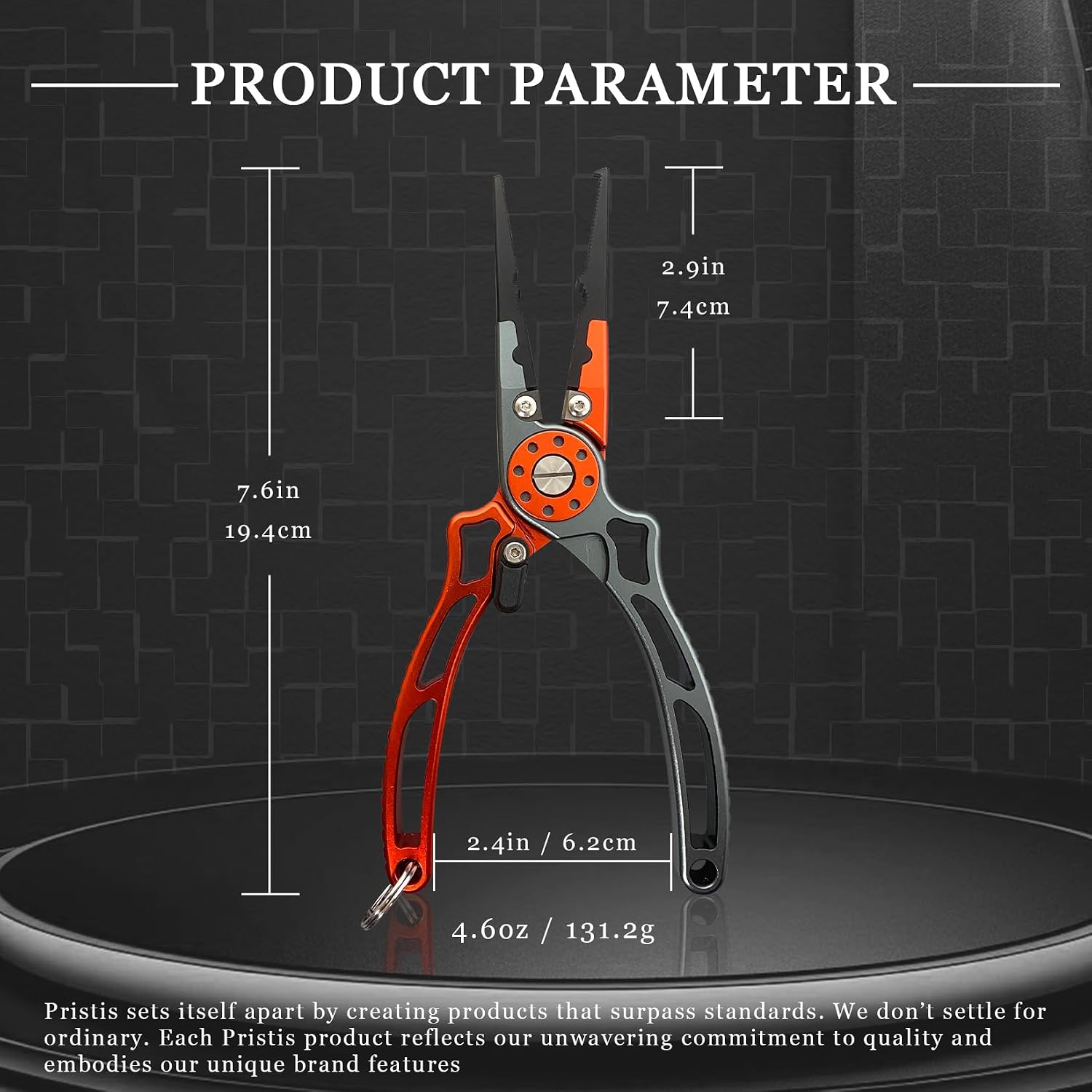 Pristis UTA II Fishing Pliers, Multi-Function Split Ring Hook Remover Gear