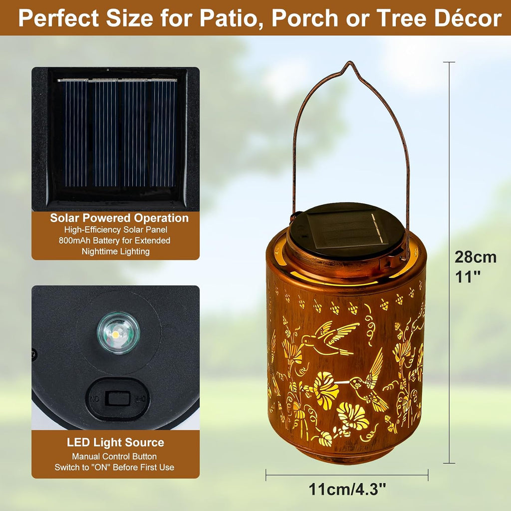 Hummingbird Solar Lantern, Birthday Gifts for Women Mom Grandma