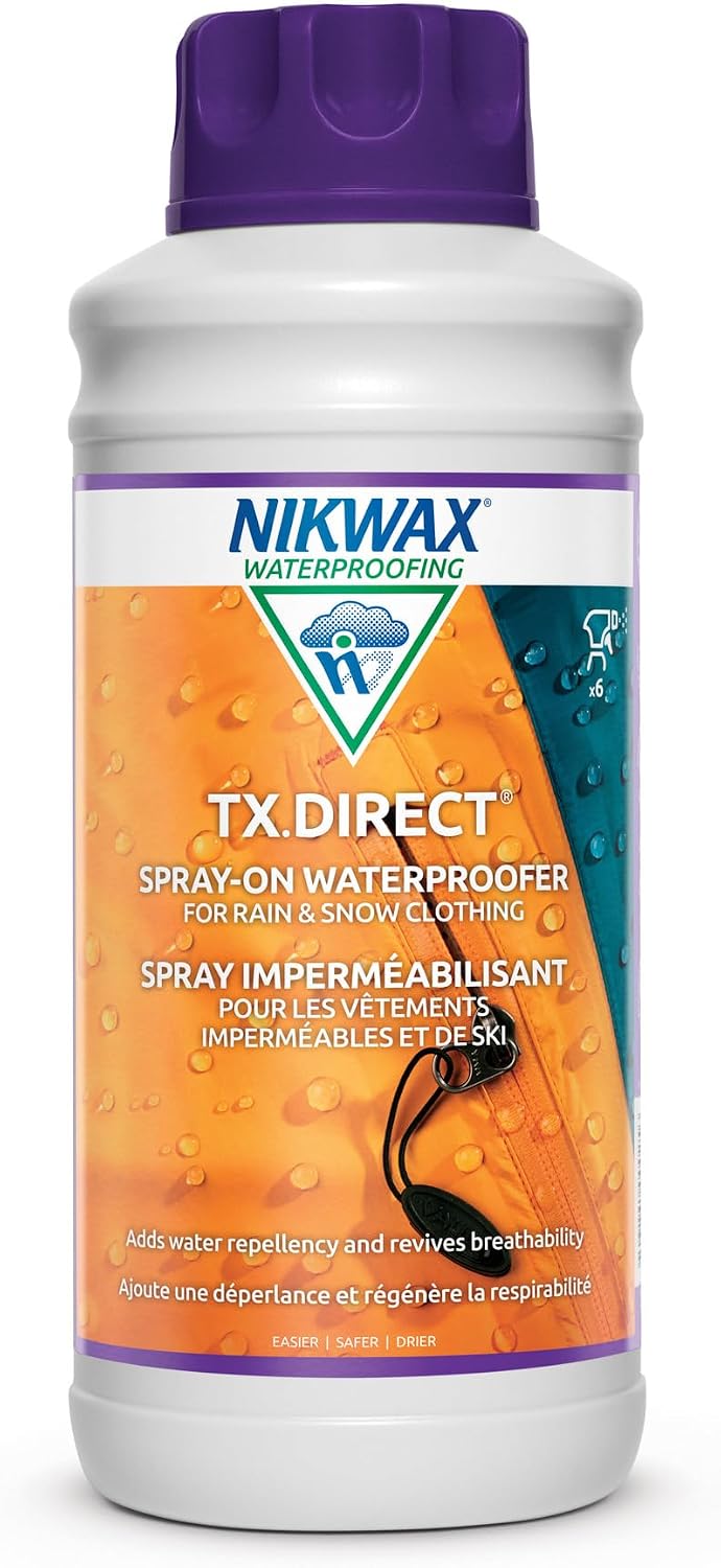 Nikwax TX.Direct Spray-On Waterproofing, 300ml, High Performance Waterproofing Renewal Treatment Restores DWR Water Repellency in Jackets, Outerwear, Rain, Ski and Snow Gear