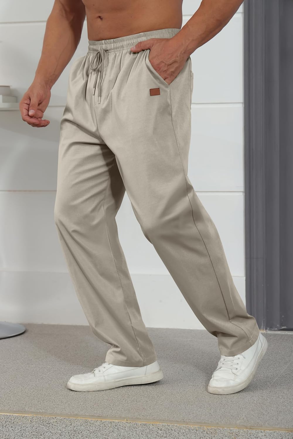 Rela Bota Mens Casual Jogger Pants Cargo Pants Drawstring Sweatpants