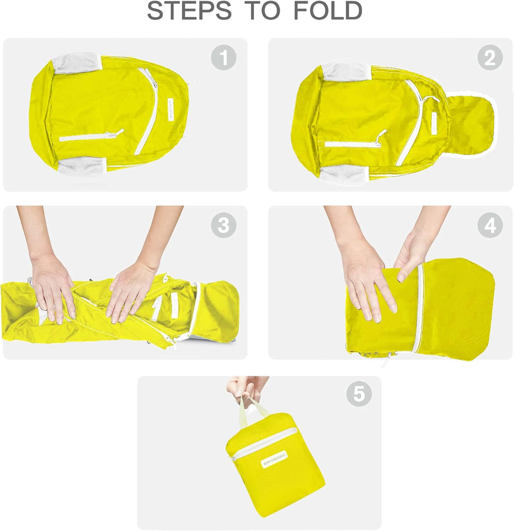 35L Foldable Waterproof Backpack For Outdoor Sports Travel Inside Wet Clothes Compartment Packable For Multiple