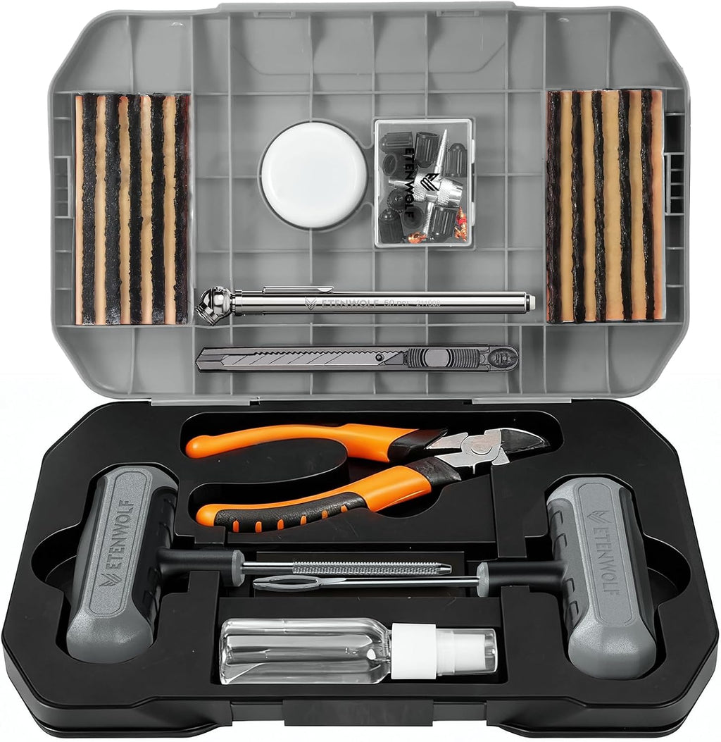 ETENWOLF Tire Repair Kit 42 Pcs, Heavy Duty Tire Plug Kit to Fix Punctures