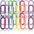 32Pcs Colorful Carabiner Clips,Oval Spring Clips Keychain Clip,Cute Carabiner Aluminum Hook Accessories Snap Link Key Chain Ring Hook